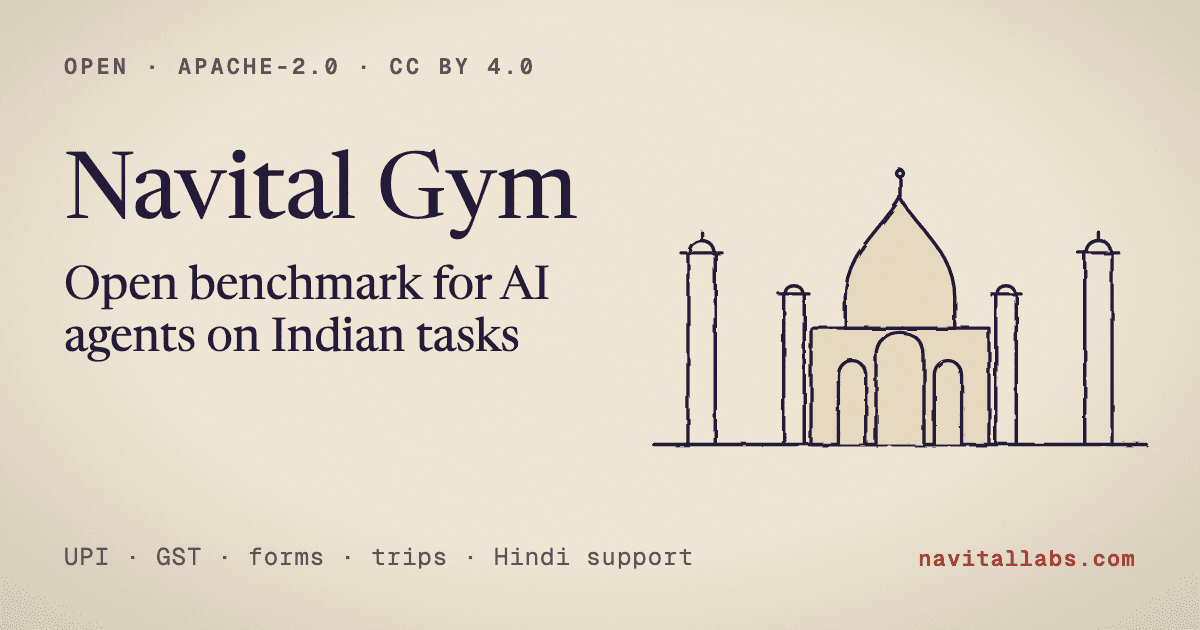 Navital Gym: open benchmark for AI agents on Indian tasks